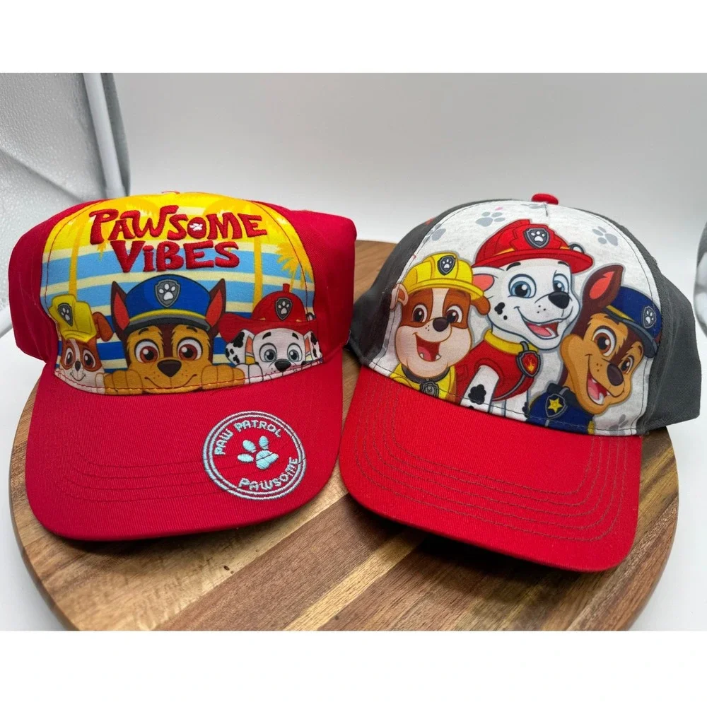 Paw Patrol Kids Rain Boots Size 10 and 2 Baseball Caps Hat Bundle  ‎ 0367